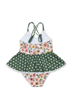 Load image into Gallery viewer, Floral print girl one-piece swimsuit