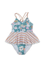 Load image into Gallery viewer, Daisy meadow print girl one-piece swimsuit