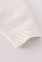 Load image into Gallery viewer, White bow tie cardigan sweater