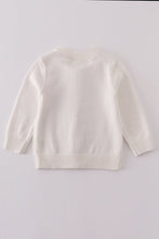 Load image into Gallery viewer, White bow tie cardigan sweater