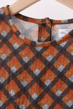 Load image into Gallery viewer, Premium brown plaid muslin dress