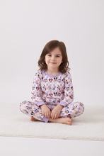 Load image into Gallery viewer, Premium purple character print bamboo pants set