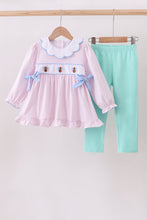 Load image into Gallery viewer, Premium turkey embroidery gingham pants set