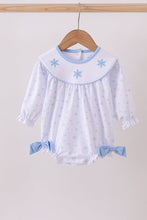 Load image into Gallery viewer, Premium blue snow bow embroidery bubble