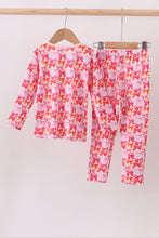 Load image into Gallery viewer, Premium berry blossom bows bamboo pants set
