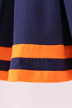 Load image into Gallery viewer, Premium Navy Auburn embroidery ruffle dress