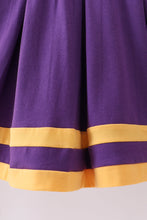 Load image into Gallery viewer, Premium Purple LSU Go Team embroidery ruffle dress