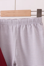 Load image into Gallery viewer, Premium Maroon Georgia bulldog bow embroidery ruffle pants set