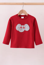 Load image into Gallery viewer, Premium Maroon Alabama elephant applique top