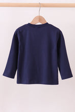 Load image into Gallery viewer, Premium Navy Auburn tiger applique top