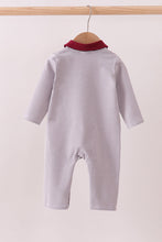 Load image into Gallery viewer, Premium Maroon Georgia bulldog embroidery romper