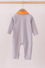 Load image into Gallery viewer, Premium Gray Tennessee Puppy embroidery stripe romper