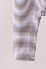 Load image into Gallery viewer, Premium Gray Tennessee Puppy embroidery stripe romper