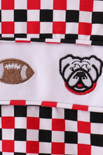 Load image into Gallery viewer, Checkered Georgia dog embroidery top