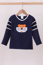 Load image into Gallery viewer, Premium Navy Auburn tiger applique top