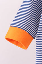 Load image into Gallery viewer, Premium Blue Auburn stripe tiger romper