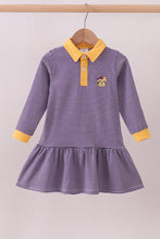 Load image into Gallery viewer, Premium Purple LSU stripe tiger embroidery dress