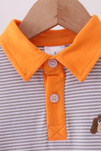 Load image into Gallery viewer, Premium Orange Tennessee stripe puppy embroidery dress