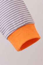 Load image into Gallery viewer, Premium Orange Tennessee stripe puppy embroidery dress