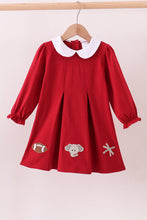 Load image into Gallery viewer, Premium Maroon Alabama elephant applique dress