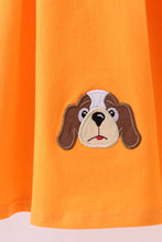 Load image into Gallery viewer, Premium Orange Tennessee puppy applique dress