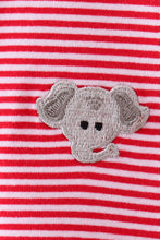 Load image into Gallery viewer, Premium Red Tennessee stripe elephant embroidery button down shirt