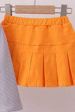 Load image into Gallery viewer, Premium Orange Tennessee stripe football embroidery skorts set