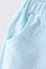 Load image into Gallery viewer, Premium Mint&white stripe bow shorts