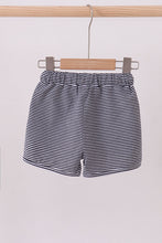 Load image into Gallery viewer, Premium Navy&white stripe drawstring shorts
