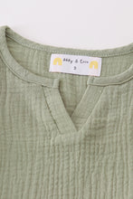 Load image into Gallery viewer, Premium Sage muslin boy set