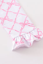 Load image into Gallery viewer, Premium Pink bow tie girl pajamas set