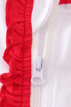 Load image into Gallery viewer, Premium White ruffle zip girl pajama romper