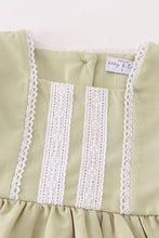 Load image into Gallery viewer, Premium Sage lace ruffle dress