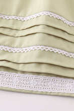 Load image into Gallery viewer, Premium Sage lace ruffle dress
