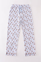 Load image into Gallery viewer, Premium blue christmas santa claus print men pajama pants