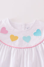 Load image into Gallery viewer, Premium white valentine heart embroidery dress