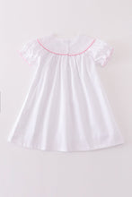 Load image into Gallery viewer, Premium white valentine heart embroidery dress