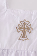 Load image into Gallery viewer, Premium cross embroidery romper