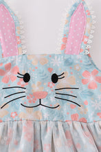 Load image into Gallery viewer, Premium green bunny bow floral dress