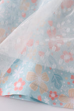 Load image into Gallery viewer, Premium green bunny bow floral dress