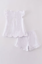 Load image into Gallery viewer, Premium white floral embroidery set