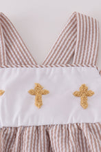 Load image into Gallery viewer, Premium brown cross embroidery bubble