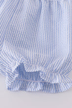 Load image into Gallery viewer, Premium Blue sailboat embroidery bloomer set