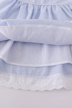 Load image into Gallery viewer, Premium Blue sailboat embroidery dress