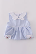 Load image into Gallery viewer, Premium Blue sailboat embroidery dress