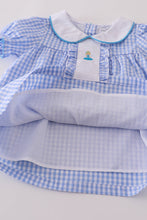 Load image into Gallery viewer, Blue princess pumpkin ruffle set