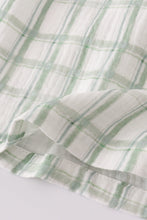 Load image into Gallery viewer, Premium sage ruffle plaid dress