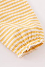 Load image into Gallery viewer, Platinum Yellow halloween print stripe dress