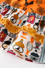 Load image into Gallery viewer, Platinum Yellow halloween print apron dress