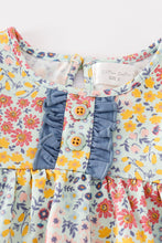 Load image into Gallery viewer, Platinum Blue floral print ruffle dress